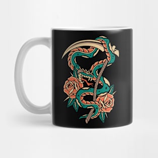 Snake Traditional Tattoo Vintage Mug